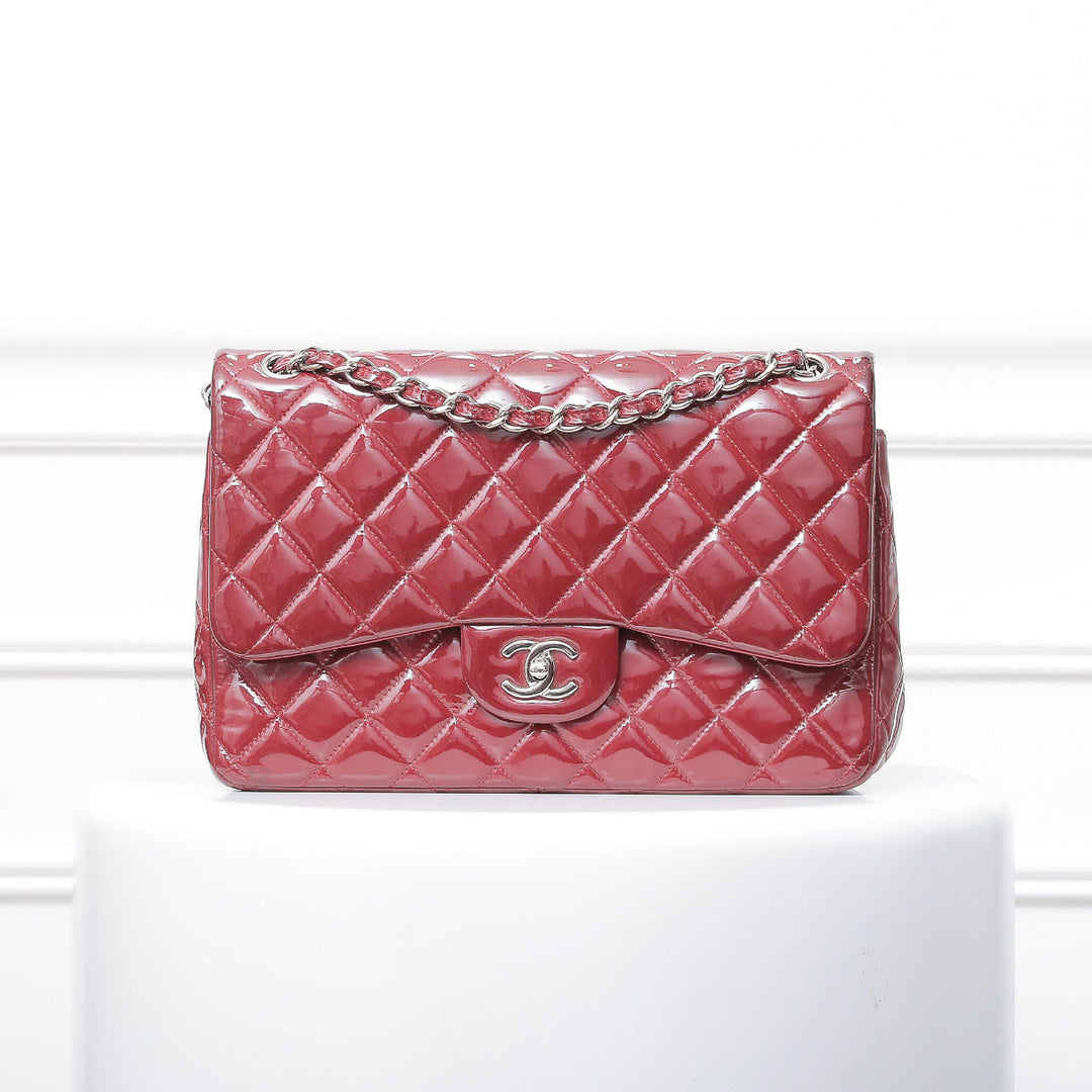 Chanel Red Classic Double Flap Jumbo