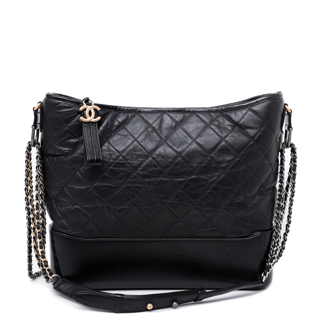 Chanel Black Gabrielle Hobo Maxi Bag