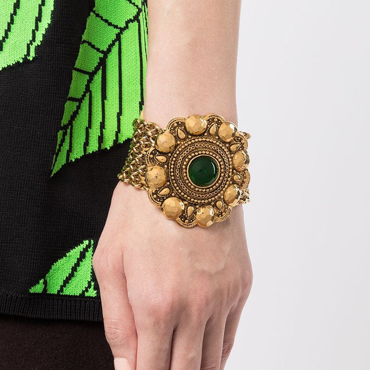 Chanel Gemstone-Embellished Chain Bracelet