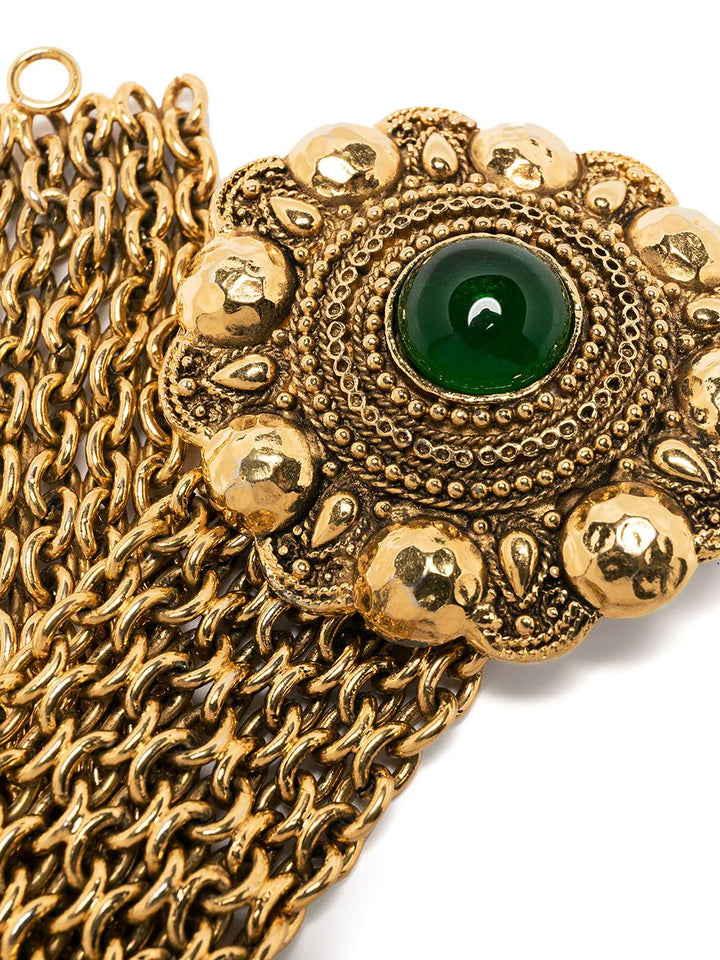 Top Quality Chanel Gemstone-Embellished Chain Bracelet