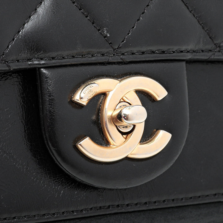 Chanel Black Straight Line Flap Bag