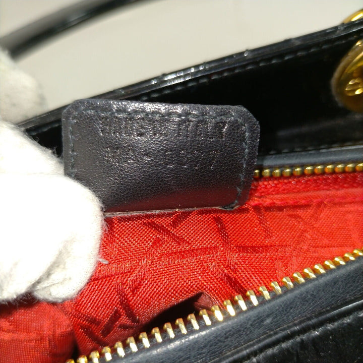 Christian Top quality Dior Black Enamel Hand Bag