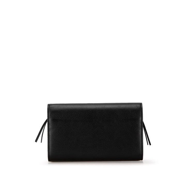 Top Quality Balenciaga Leather Logo Bifold Wallet Black