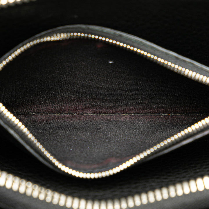 Top Quality Balenciaga Leather Logo Bifold Wallet Black