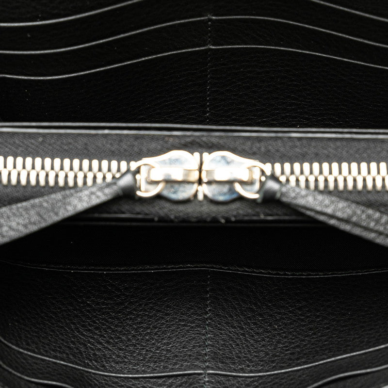 Top Quality Balenciaga Leather Logo Bifold Wallet Black