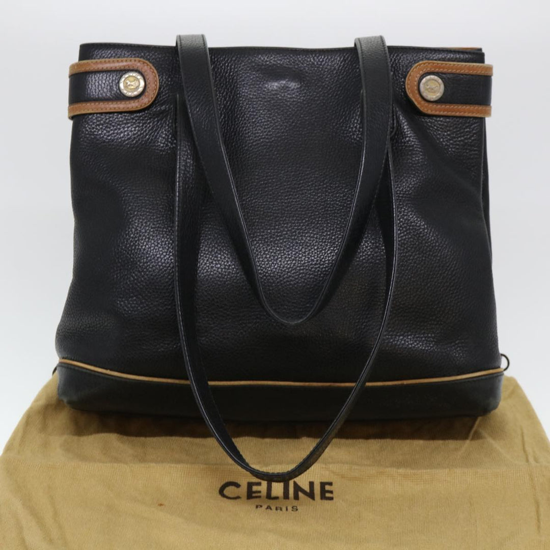 Celine Tote Bag Leather Black  cl472