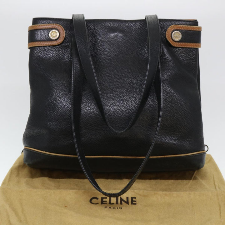 Celine Tote Bag Leather Black  cl472