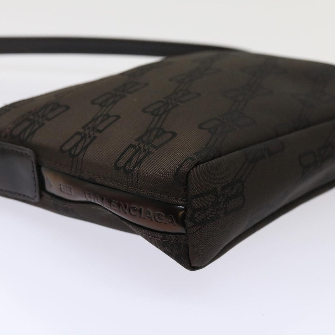 Top Quality Balenciaga Accessory Pouch Nylon Brown Auth cl625