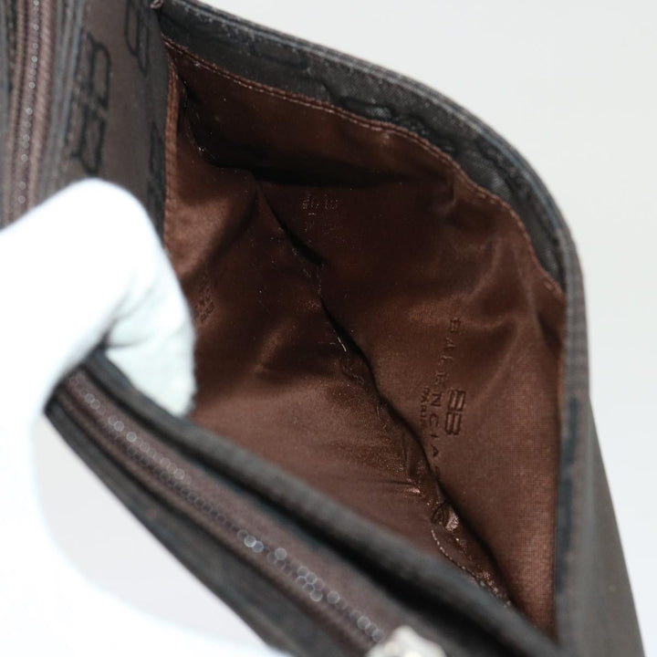 Top Quality Balenciaga Accessory Pouch Nylon Brown Auth cl625