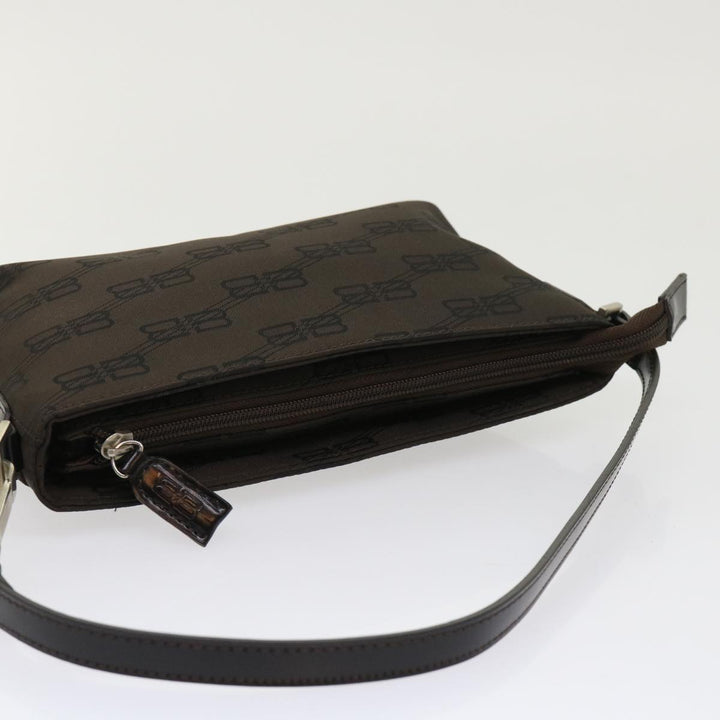 Top Quality Balenciaga Accessory Pouch Nylon Brown Auth cl625
