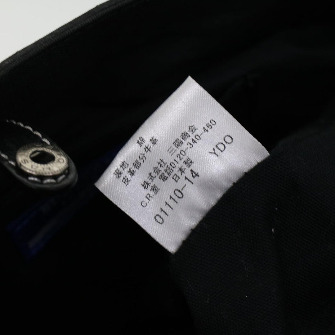 Burberry Blue Label Shoulder Bag Coated Canvas Black Auth cl755