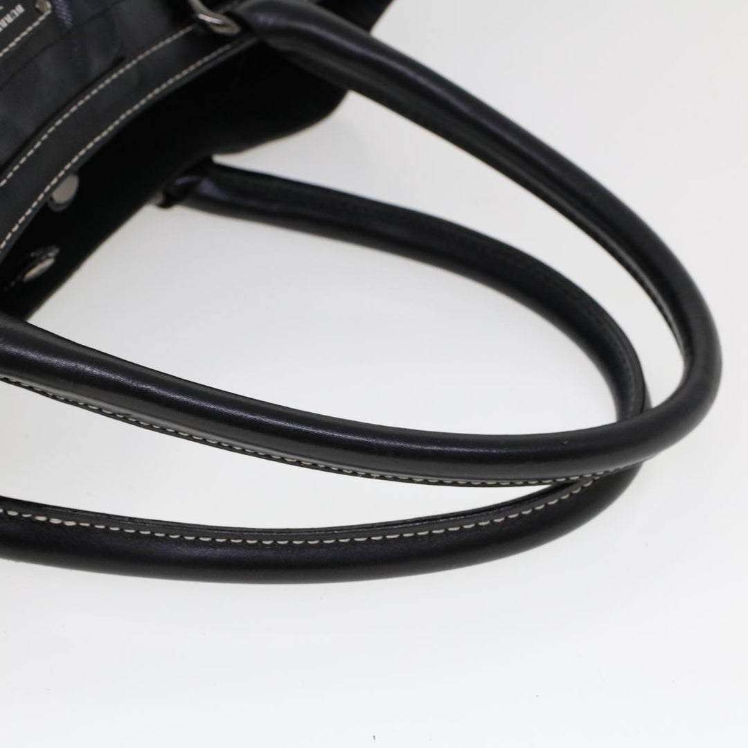 Burberry Blue Label Shoulder Bag Coated Canvas Black Auth cl755