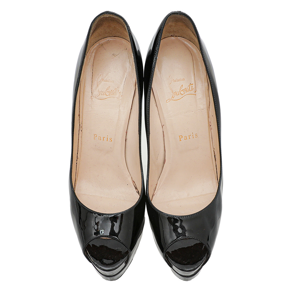 Christian Louboutin Black Altadama 140 Pumps 38.5