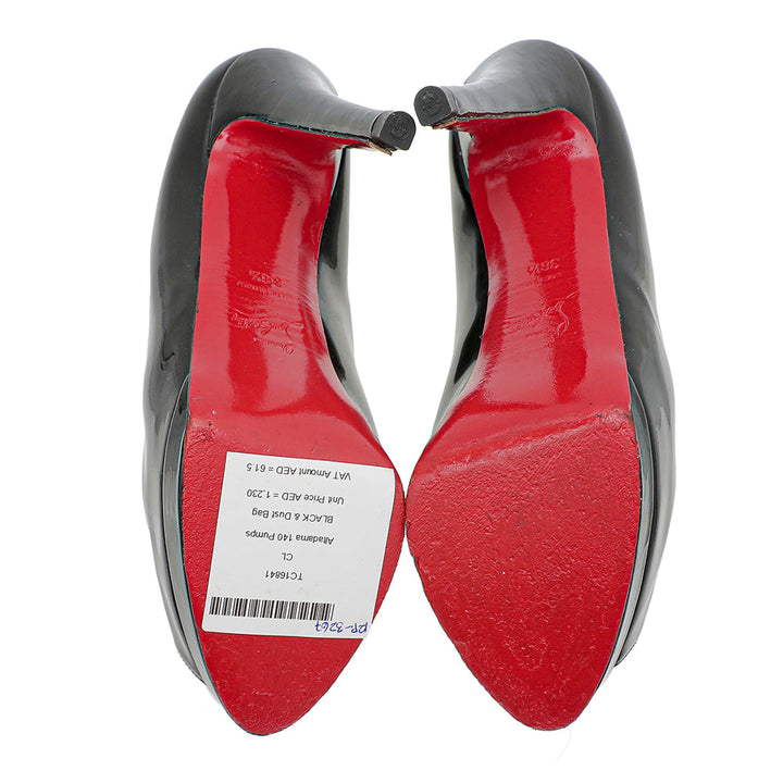 Christian Louboutin Black Altadama 140 Pumps 38.5
