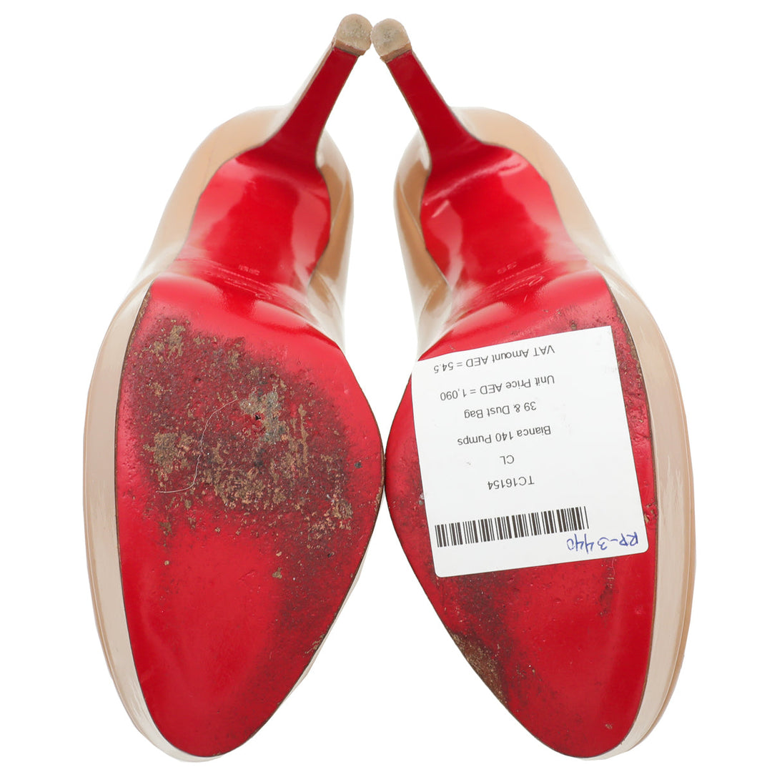 Christian Louboutin Nude Bianca 140 Pumps 39