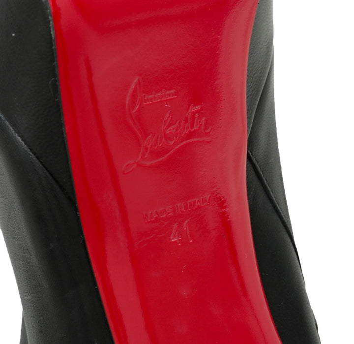 Christian Louboutin Black Bianca Booty 120mm Ankle Boot 41