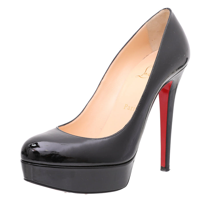 Christian Louboutin Black Bianca Platform Pumps 37.5
