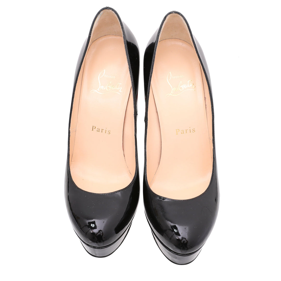 Christian Louboutin Black Bianca Platform Pumps 37.5
