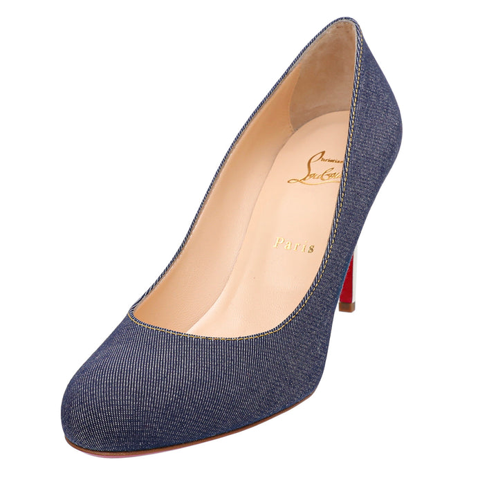 Christian Louboutin Blue Denim Simple Pumps 41