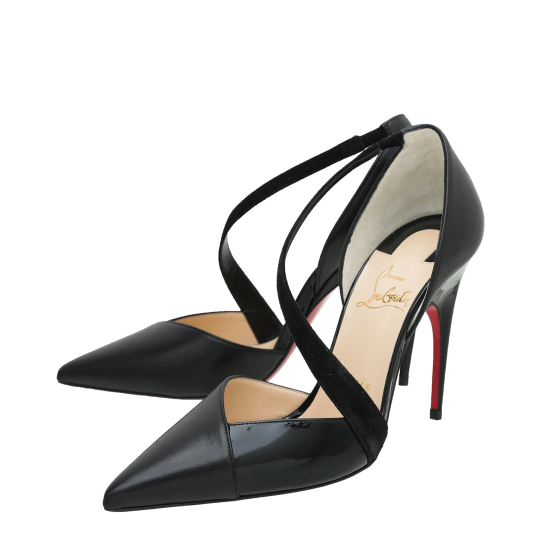 Christian Louboutin Black Platina 100 Pumps 36.5