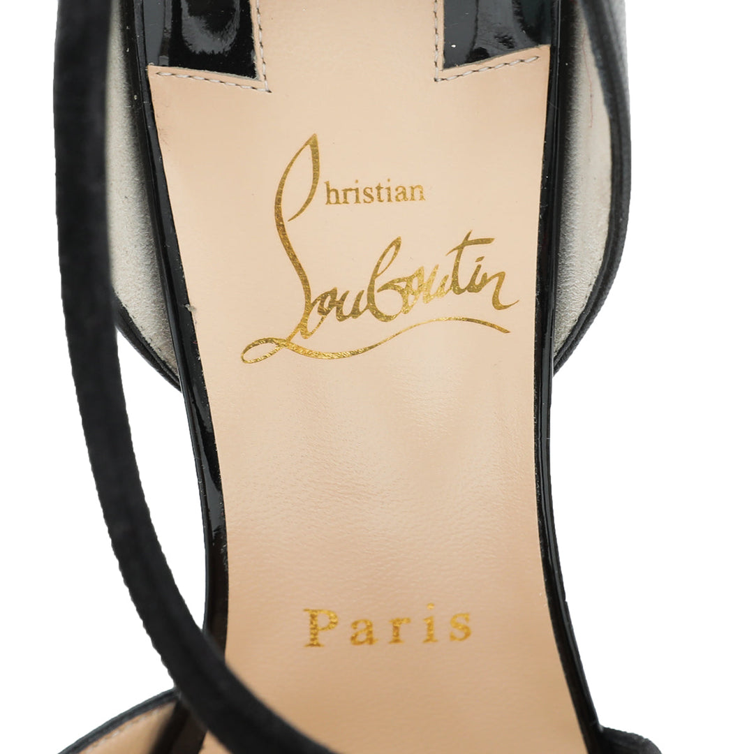 Christian Louboutin Black Platina 100 Pumps 36.5