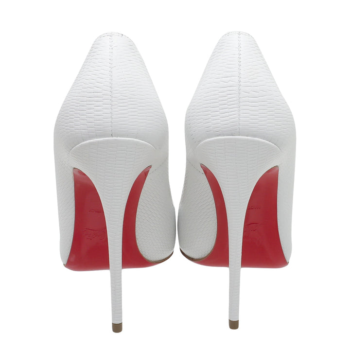 Christian Louboutin White Lizard Effect So Kate Pump 36