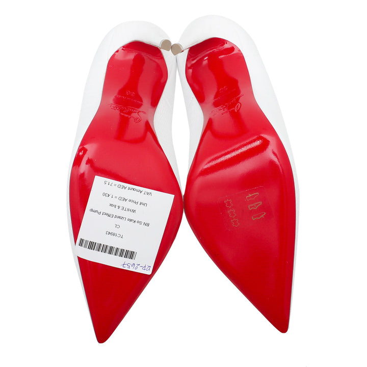 Christian Louboutin White Lizard Effect So Kate Pump 36
