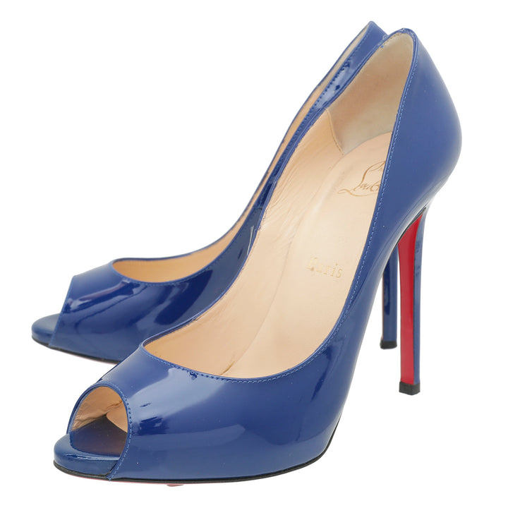 Christian Louboutin Blue Flo 120 Pumps 38.5