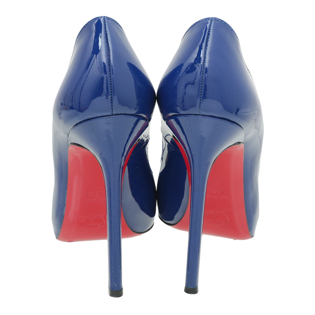 Christian Louboutin Blue Flo 120 Pumps 38.5