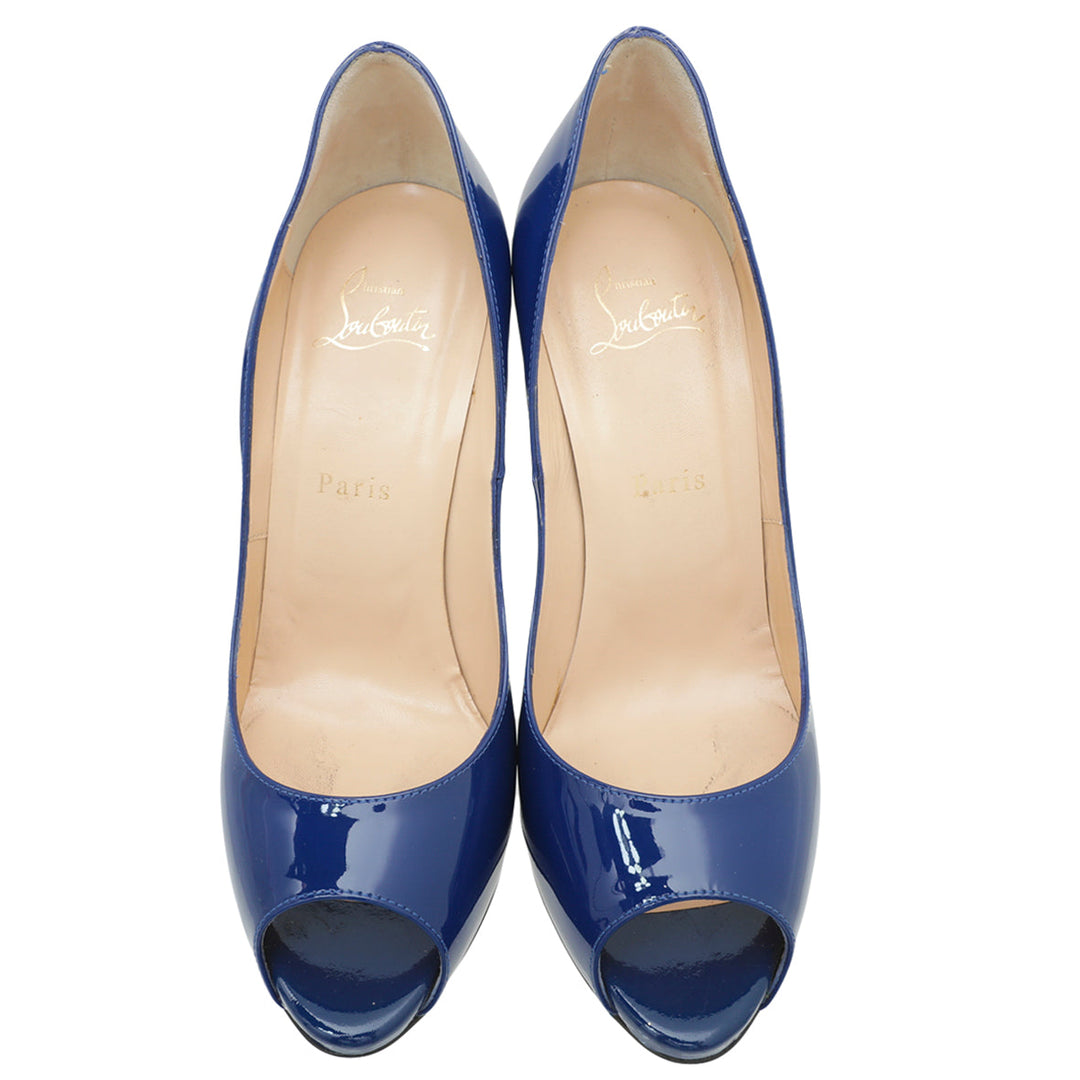 Christian Louboutin Blue Flo 120 Pumps 38.5