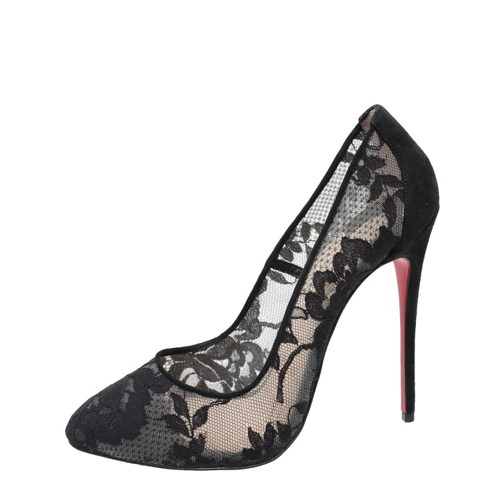 Christian Louboutin Black Lace Dorissima Pump 37