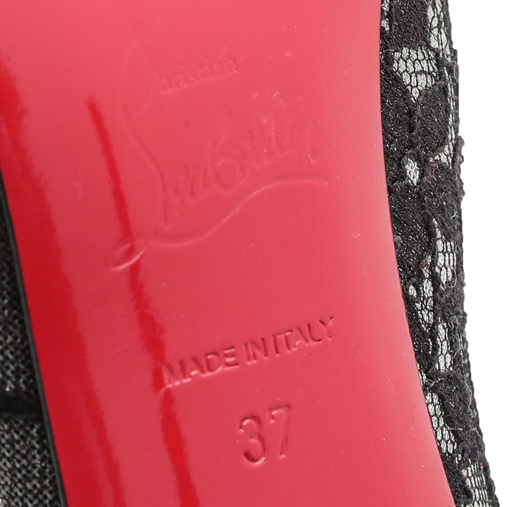 Christian Louboutin Black Lace Dorissima Pump 37