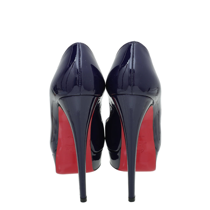 Christian Louboutin Purple Pop Lady Peep 150 Pumps 36