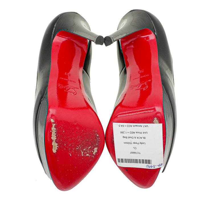 Christian Louboutin Black Lady Peep 150mm 38