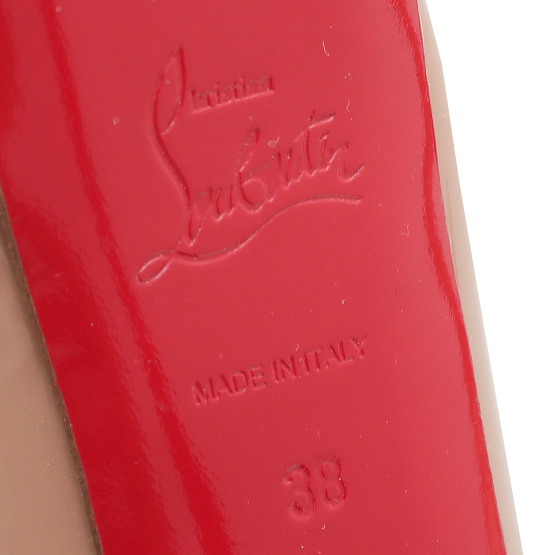 Christian Louboutin Nude Lady Peep 150mm Pump 38