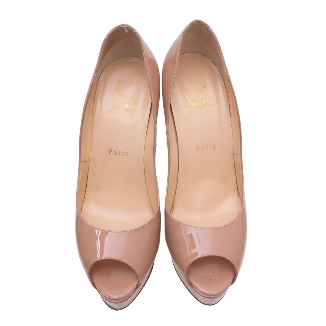 Christian Louboutin Nude Lady Peep 39