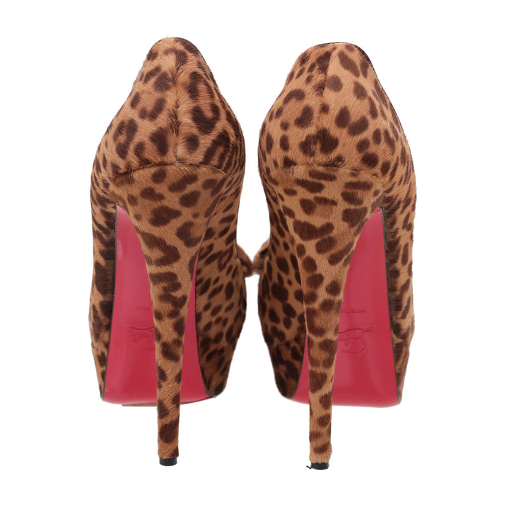 Christian Louboutin Leopard Calf Hair Madame Butterfly Pump 40
