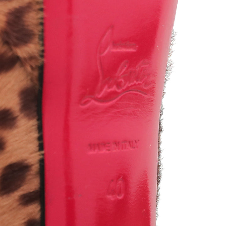 Christian Louboutin Leopard Calf Hair Madame Butterfly Pump 40