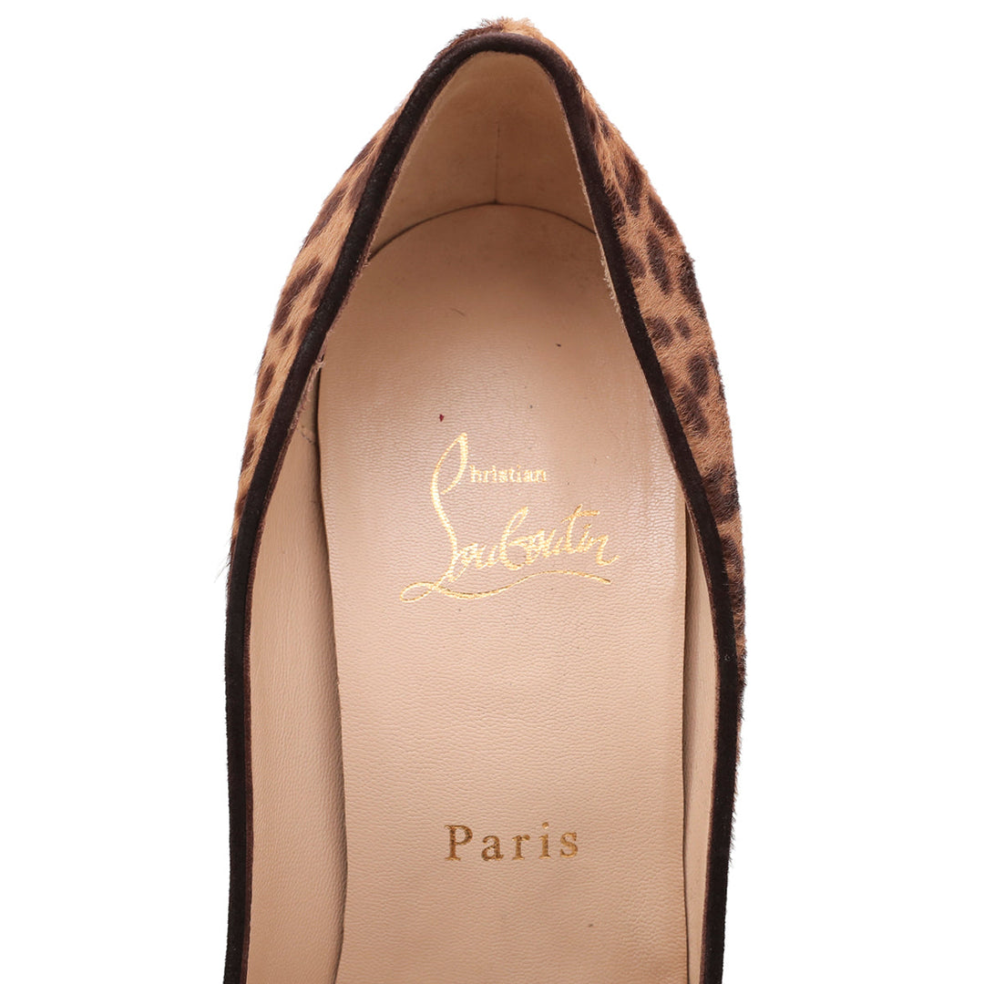 Christian Louboutin Leopard Calf Hair Madame Butterfly Pump 40