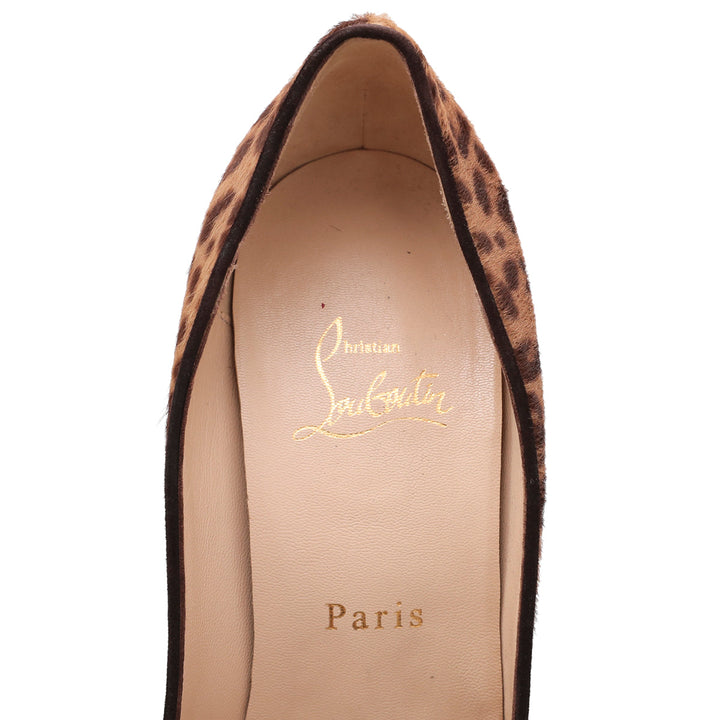 Christian Louboutin Leopard Calf Hair Madame Butterfly Pump 40