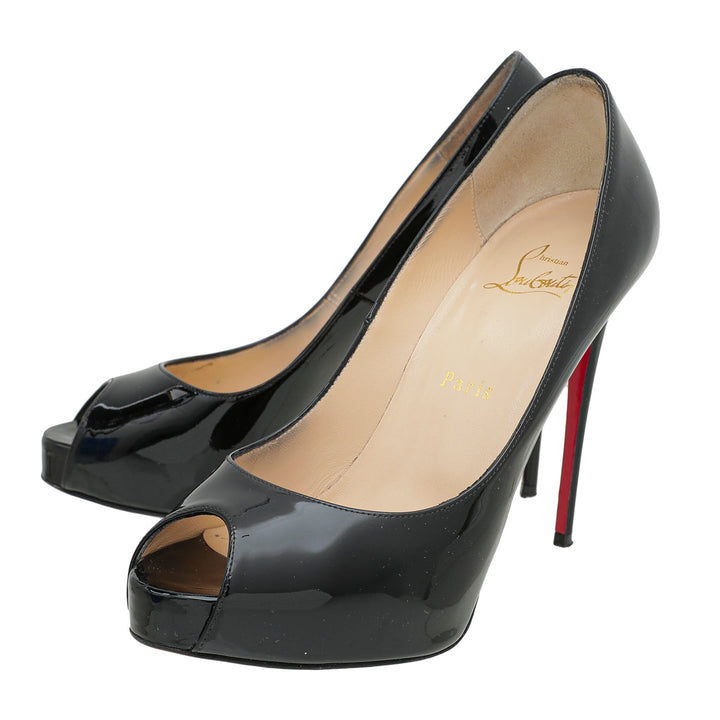 Christian Louboutin Black New Very Prive 120 Pumps 37.5
