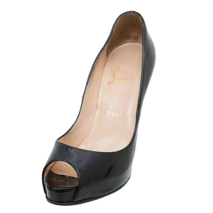 Christian Louboutin Black New Very Prive 120 Pumps 38