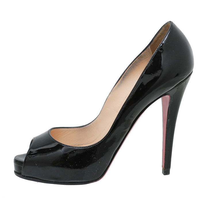 Christian Louboutin Black New Very Prive 120 Pumps 38