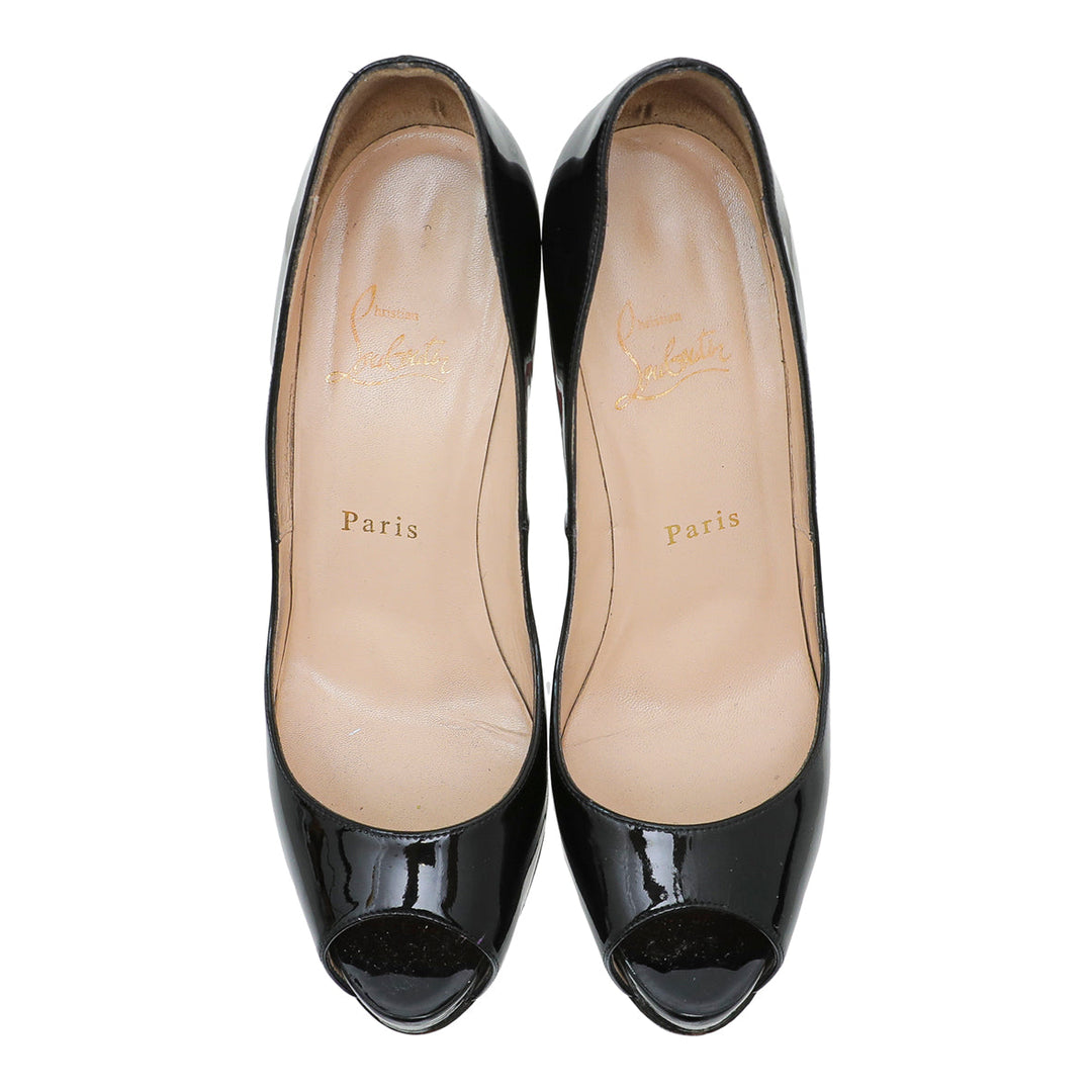 Christian Louboutin Black New Very Prive 120 Pumps 38