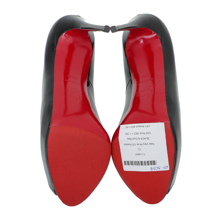 Christian Louboutin Black New Very Prive 120 Pumps 38.5