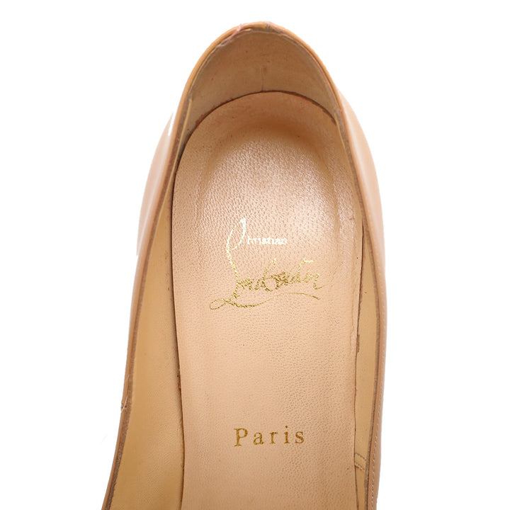 Christian Louboutin Nude Bianca Platform Pump 38