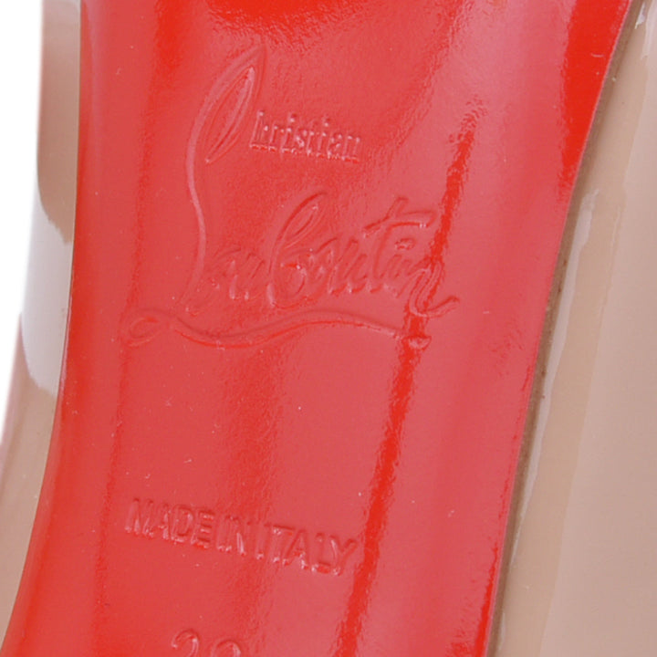 Christian Louboutin Nude Patent So Kate Pumps 38