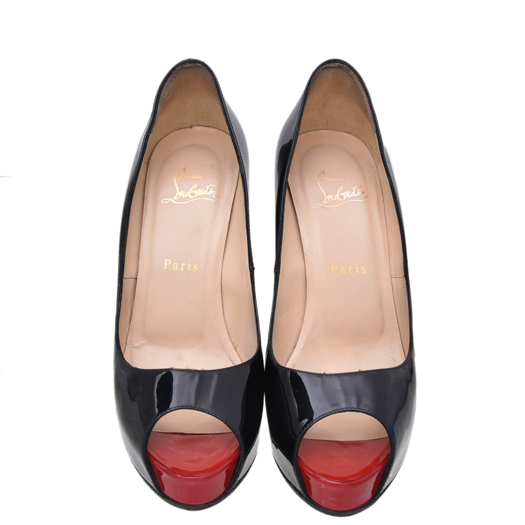 Christian Louboutin Black Very Prive Pump 38