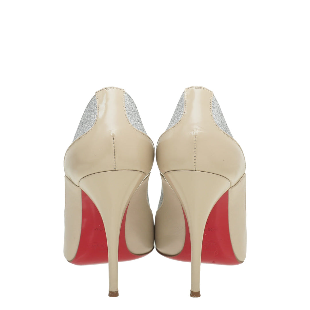 Christian Louboutin Beige Pigalle Glitter 38