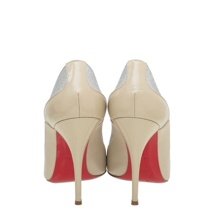 Christian Louboutin Beige Pigalle Glitter 38